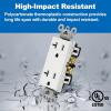 imageBESTTEN 15 Amp Decor Electrical Wall Outlet Receptacle NonTamperResistant 15A125V1875W for Residential and Commercial Use UL Listed 10 Pack White20 Amp