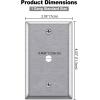 imageBESTTEN 2 Pack 1Gang 0406 Hole Metal Wall Plate with hite or Clear Plastic Film for TelephoneCable AntiCorrosion Stainless Steel Wallplate Standard Size Brushed Finish1 Gang