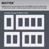 imageBESTTEN 2 Pack 3Gang Silver Screwless Wall Plate Decorator Switch Plate Outlet Cover Signature Collection USWP8 Series H469 x W654 for Dimmer ReceptacleMatte Snow White