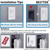 imageBESTTEN 2 Pack 3Gang Silver Screwless Wall Plate Decorator Switch Plate Outlet Cover Signature Collection USWP8 Series H469 x W654 for Dimmer ReceptacleGloss Snow White