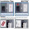 imageBESTTEN 2 Pack 3Gang Silver Screwless Wall Plate Decorator Switch Plate Outlet Cover Signature Collection USWP8 Series H469 x W654 for Dimmer ReceptacleMatte Snow White