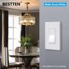imageBESTTEN 2 Pack 3Gang Silver Screwless Wall Plate Decorator Switch Plate Outlet Cover Signature Collection USWP8 Series H469 x W654 for Dimmer ReceptacleMatte Snow White