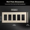 imageBESTTEN 2 Pack 3Gang Silver Screwless Wall Plate Decorator Switch Plate Outlet Cover Signature Collection USWP8 Series H469 x W654 for Dimmer ReceptacleChampagne Gold