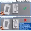 imageBESTTEN 2 Pack 3Gang Silver Screwless Wall Plate Decorator Switch Plate Outlet Cover Signature Collection USWP8 Series H469 x W654 for Dimmer ReceptacleMatte Snow White