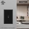 imageBESTTEN 2 Pack 3Gang Toggle Wall Plate Unbreakable Polycarbonate Toggle Light Switch Cover Standard Size UL Listed WhiteBlack