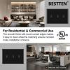 imageBESTTEN 2 Pack 3Gang Toggle Wall Plate Unbreakable Polycarbonate Toggle Light Switch Cover Standard Size UL Listed WhiteBlack