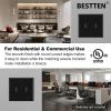 imageBESTTEN 2 Pack 3Gang Toggle Wall Plate Unbreakable Polycarbonate Toggle Light Switch Cover Standard Size UL Listed WhiteBlack