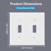 imageBESTTEN 2 Pack 3Gang Toggle Wall Plate Unbreakable Polycarbonate Toggle Light Switch Cover Standard Size UL Listed WhiteWhite
