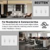 imageBESTTEN 2 Pack 3Gang Toggle Wall Plate Unbreakable Polycarbonate Toggle Light Switch Cover Standard Size UL Listed WhiteWhite