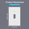 imageBESTTEN 2 Pack 3Gang Toggle Wall Plate Unbreakable Polycarbonate Toggle Light Switch Cover Standard Size UL Listed WhiteWhite