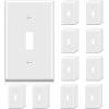 imageBESTTEN 2 Pack 3Gang Toggle Wall Plate Unbreakable Polycarbonate Toggle Light Switch Cover Standard Size UL Listed WhiteWhite