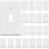 imageBESTTEN 2 Pack 3Gang Toggle Wall Plate Unbreakable Polycarbonate Toggle Light Switch Cover Standard Size UL Listed WhiteWhite