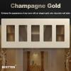 imageBESTTEN 2 Pack 4 Gang Champagne Gold Screwless Ourlet Cover Signature Collection Golden Decor Wall Plate for Light Switch Dimmer Receptacle H469 x W835Champagne Gold