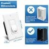 imageBESTTEN 2 Pack Almond Dimmer Wall Light Switch Compatible with Dimmable LED CFL Incandescent and Halogen Bulb Single Pole or 3Way Dimmer Switches 120VAC Decorator Wall Plate IncludedWhite