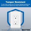imageBESTTEN 20 Amp Decorator Wall Receptacle Outlet TamperResistant 20A125V2500W Residential ampamp Commercial Use UL Listed 10 Pack White15 Amp
