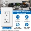 imageBESTTEN 20 Amp Decorator Wall Receptacle Outlet TamperResistant 20A125V2500W Residential ampamp Commercial Use UL Listed 10 Pack White20 Amp