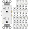 imageBESTTEN 20 Amp Decorator Wall Receptacle Outlet TamperResistant 20A125V2500W Residential ampamp Commercial Use UL Listed 10 Pack White20 Amp