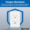 imageBESTTEN 20 Amp Decorator Wall Receptacle Outlet TamperResistant 20A125V2500W Residential ampamp Commercial Use UL Listed 10 Pack White20 Amp
