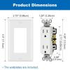 imageBESTTEN 20 Pack 15 Amp Decorator Wall Receptacle Outlet NonTamperResistant Wallplate Included 15A125V1875W UL Listed White15 Amp