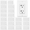 imageBESTTEN 20 Pack 15 Amp Decorator Wall Receptacle Outlet NonTamperResistant Wallplate Included 15A125V1875W UL Listed White20 Amp