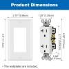 imageBESTTEN 20 Pack 15 Amp Decorator Wall Receptacle Outlet NonTamperResistant Wallplate Included 15A125V1875W UL Listed White20 Amp