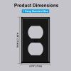 imageBESTTEN 20 Pack 1Gang Duplex Wall Plate Standard Size Unbreakable Polycarbonate Receptacle Outlet Cover and Switch Cover UL Listed WhiteBlack