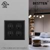 imageBESTTEN 20 Pack 1Gang Duplex Wall Plate Standard Size Unbreakable Polycarbonate Receptacle Outlet Cover and Switch Cover UL Listed WhiteBlack