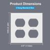 imageBESTTEN 20 Pack 1Gang Duplex Wall Plate Standard Size Unbreakable Polycarbonate Receptacle Outlet Cover and Switch Cover UL Listed WhiteWhite