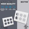 imageBESTTEN 20 Pack 1Gang Duplex Wall Plate Standard Size Unbreakable Polycarbonate Receptacle Outlet Cover and Switch Cover UL Listed WhiteWhite