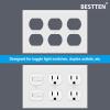 imageBESTTEN 20 Pack 1Gang Duplex Wall Plate Standard Size Unbreakable Polycarbonate Receptacle Outlet Cover and Switch Cover UL Listed WhiteWhite