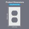 imageBESTTEN 20 Pack 1Gang Duplex Wall Plate Standard Size Unbreakable Polycarbonate Receptacle Outlet Cover and Switch Cover UL Listed WhiteWhite