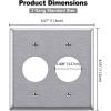 imageBESTTEN 2Gang 1406Inch Hole Metal Wall Plate for Double Receptacles AntiCorrosion Stainless Steel Outlet Cover Industrial Grade Standard Size 2 Pack