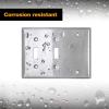 imageBESTTEN 3Gang Combo Metal Wall Plate with hite or Clear Plastic Film 1Blank2Toggle Standard Size CorrosionResistant Stainless Steel Light Switch Cover Brushed Finish 2 Pack Silver