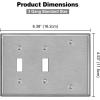 imageBESTTEN 3Gang Combo Metal Wall Plate with hite or Clear Plastic Film 1Blank2Toggle Standard Size CorrosionResistant Stainless Steel Light Switch Cover Brushed Finish 2 Pack Silver