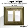 imageBESTTEN 4 Gang Zinc Alloy Aged Brass Metal Decor Wall Plate Grand Collection Decorator Antique Brass Outlet Cover for Switch or Receptacle Durable Corrosion ResistantAntique Brass