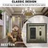 imageBESTTEN 4 Gang Zinc Alloy Aged Brass Metal Decor Wall Plate Grand Collection Decorator Antique Brass Outlet Cover for Switch or Receptacle Durable Corrosion ResistantAntique Brass