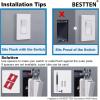 imageBESTTEN 5 Pack 2Gang Black Screwless Wall Plate Decor Outlet Cover Decorative Switch Cover Unbreakable Polycarbonate Switch Plate H469quot x W291quot GlossStandard Size Gloss Snow White