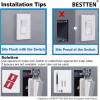 imageBESTTEN 5 Pack 2Gang Black Screwless Wall Plate Decor Outlet Cover Decorative Switch Cover Unbreakable Polycarbonate Switch Plate H469quot x W291quot GlossMid Size Gloss Snow White