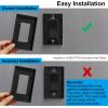 imageBESTTEN 5 Pack 2Gang Black Screwless Wall Plate Decor Outlet Cover Decorative Switch Cover Unbreakable Polycarbonate Switch Plate H469quot x W291quot GlossStandard Size Gloss Black