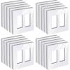imageBESTTEN 5 Pack 2Gang Black Screwless Wall Plate Decor Outlet Cover Decorative Switch Cover Unbreakable Polycarbonate Switch Plate H469quot x W291quot GlossStandard Size Gloss Snow White