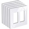 imageBESTTEN 5 Pack 2Gang Black Screwless Wall Plate Decor Outlet Cover Decorative Switch Cover Unbreakable Polycarbonate Switch Plate H469quot x W291quot GlossStandard Size Gloss Snow White