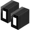 imageBESTTEN 5 Pack 2Gang Black Screwless Wall Plate Decor Outlet Cover Decorative Switch Cover Unbreakable Polycarbonate Switch Plate H469quot x W291quot GlossStandard Size Gloss Black