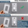 imageBESTTEN 5 Pack 2Gang Black Screwless Wall Plate Decor Outlet Cover Decorative Switch Cover Unbreakable Polycarbonate Switch Plate H469quot x W291quot GlossMid Size Gloss Snow White