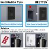 imageBESTTEN 5 Pack 2Gang Black Screwless Wall Plate Decor Outlet Cover Decorative Switch Cover Unbreakable Polycarbonate Switch Plate H469quot x W291quot GlossStandard Size Gloss Black