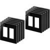 imageBESTTEN 5 Pack 2Gang Black Screwless Wall Plate Decor Outlet Cover Decorative Switch Cover Unbreakable Polycarbonate Switch Plate H469quot x W291quot GlossStandard Size Gloss Black