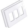 imageBESTTEN 5 Pack 2Gang Black Screwless Wall Plate Decor Outlet Cover Decorative Switch Cover Unbreakable Polycarbonate Switch Plate H469quot x W291quot GlossMid Size Gloss Snow White
