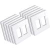 imageBESTTEN 5 Pack 2Gang Black Screwless Wall Plate Decor Outlet Cover Decorative Switch Cover Unbreakable Polycarbonate Switch Plate H469quot x W291quot GlossMid Size Gloss Snow White