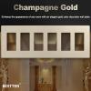 imageBESTTEN 5 Pack 3 Gang Brown Screwless Wall Plate Decorator Outlet Cover Switch Plate Signature Collection USWP8 Series H469 x W654Champagne Gold