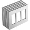 imageBESTTEN 5 Pack 3 Gang Brown Screwless Wall Plate Decorator Outlet Cover Switch Plate Signature Collection USWP8 Series H469 x W654Silver