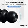 imageBESTTEN Keyed Entry Door Knob with Lock Interior and Exterior Door Lock Standard Ball Satin NickelMatte Black